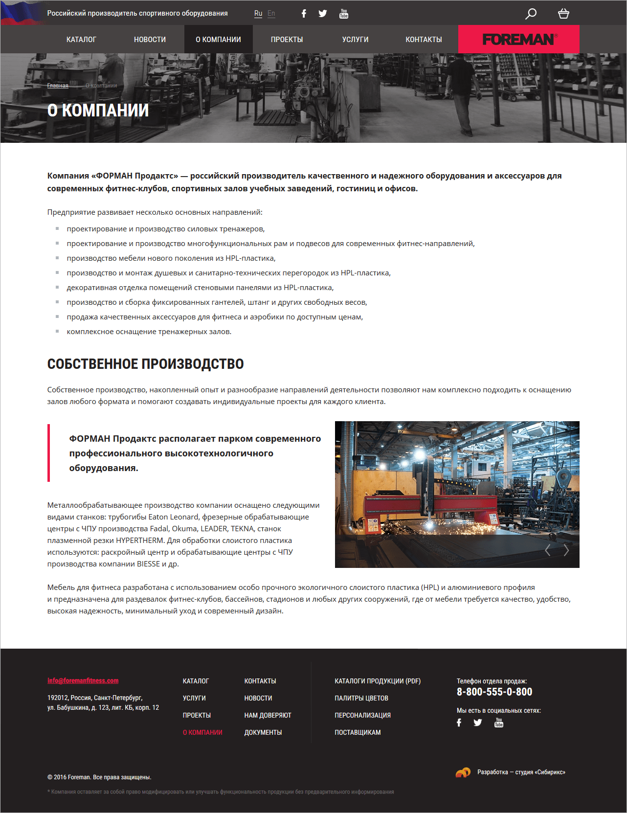 <p><b>Планировалось сделать широкоформатный дизайн, чтобы каждый уголок рассказывал про тренажеры, выгодные условия, результаты сотрудничества с известными организациями. Но заказчик передумал и захотел сайт с ушами.</b></p>